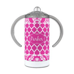 Moroccan & Damask 12 oz Stainless Steel Sippy Cup (Personalized)