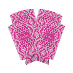 Moroccan & Damask Can Cooler (tall 12 oz) - Set of 4 (Personalized)