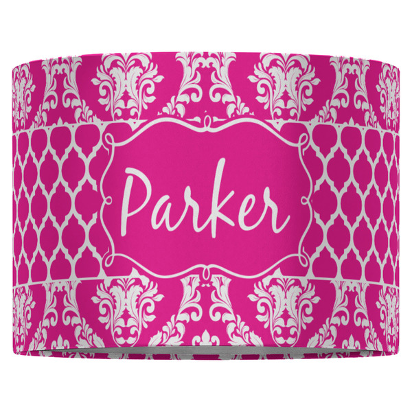 Moroccan & Damask 16" Drum Lampshade - FRONT (Fabric)