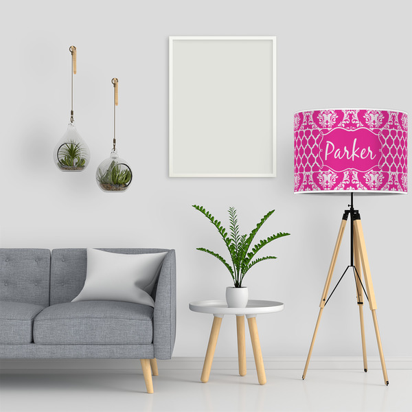 Moroccan & Damask 16" Drum Lampshade - LIFESTYLE