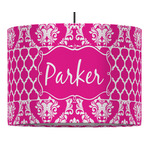 Moroccan & Damask 16" Drum Pendant Lamp - Fabric (Personalized)