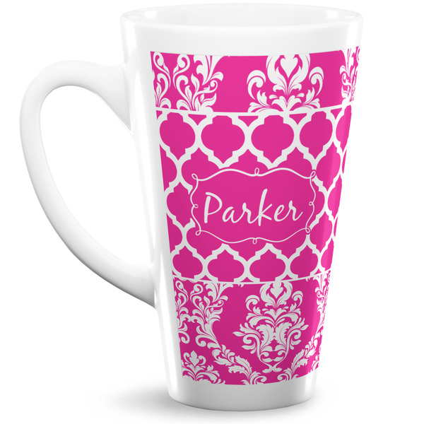 Custom Moroccan & Damask 16 Oz Latte Mug (Personalized)