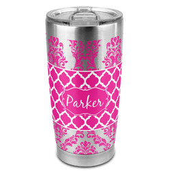 Moroccan & Damask 20oz Stainless Steel Double Wall Tumbler - Full Print (Personalized)