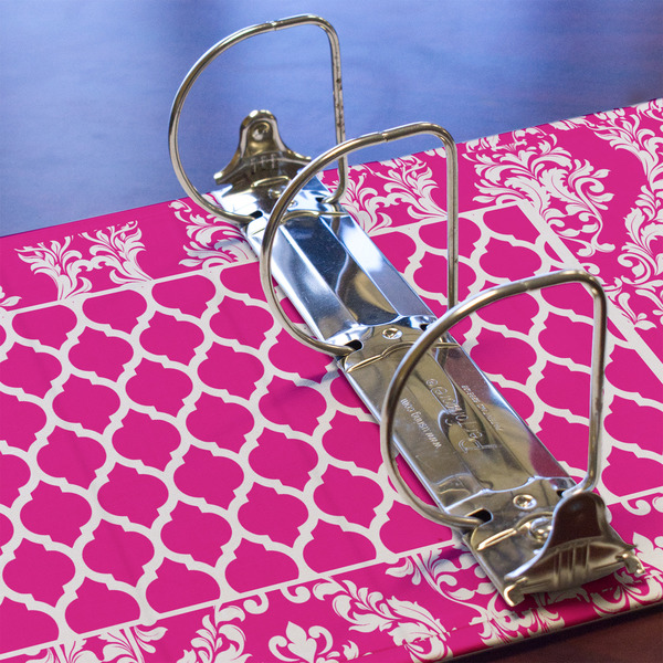 Moroccan & Damask 3 Ring Binders - Full Wrap - 3" - DETAIL