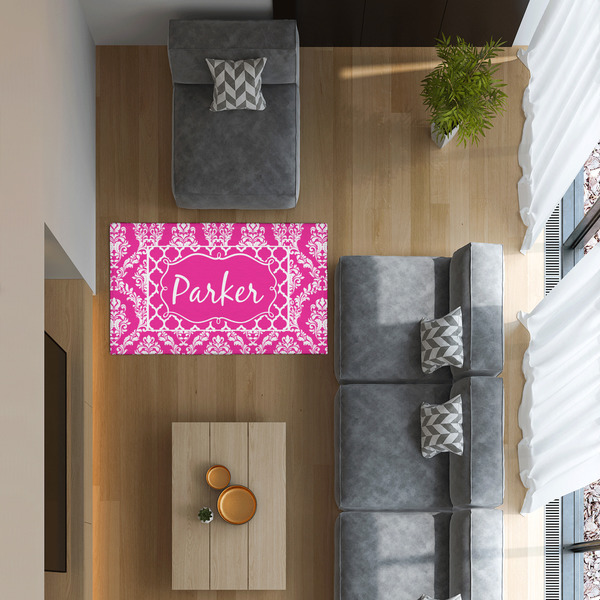 Moroccan & Damask 3'x5' Indoor Area Rugs - IN CONTEXT