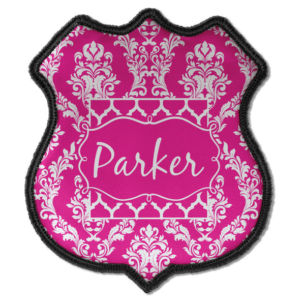 Custom Moroccan & Damask Iron On Shield Patch C w/ Name or Text