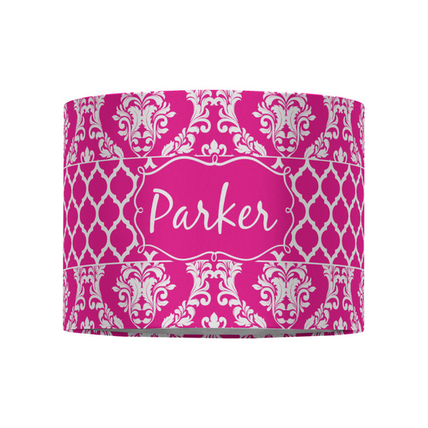 Moroccan & Damask 8" Drum Lampshade - FRONT (Fabric)