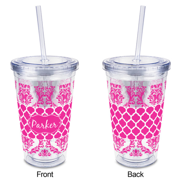 Moroccan & Damask Acrylic Tumbler - Full Print - Approval
