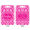Moroccan & Damask Aluminum Luggage Tag (Front + Back)