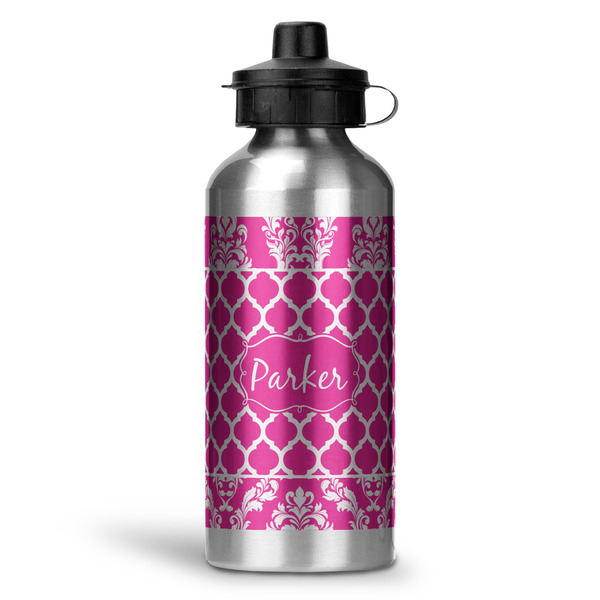 Custom Moroccan & Damask Water Bottle - Aluminum - 20 oz (Personalized)