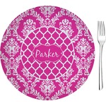 Moroccan & Damask Glass Appetizer / Dessert Plate 8" (Personalized)