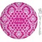 Moroccan & Damask 8" Glass Appetizer / Dessert Plates - Single or Set (Personalized)