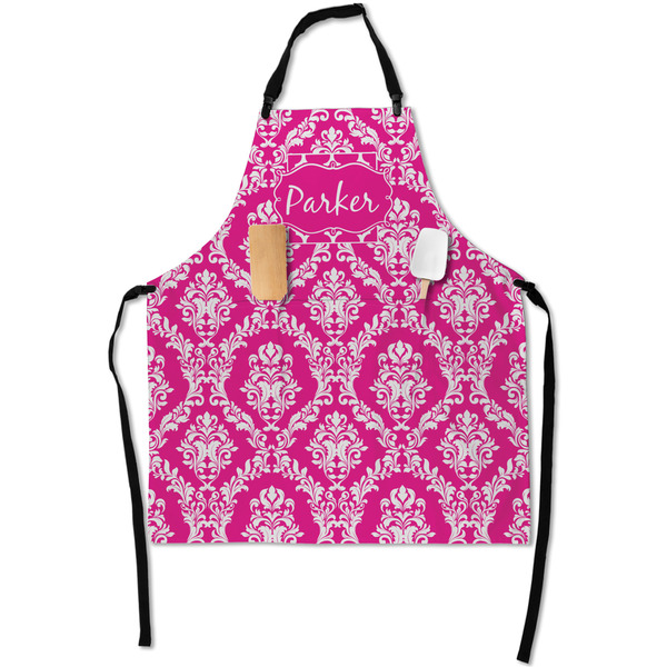 Custom Moroccan & Damask Apron With Pockets w/ Name or Text
