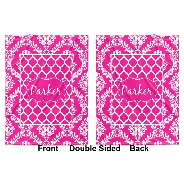 Moroccan & Damask Baby Blanket (Double Sided - Printed Front and Back)