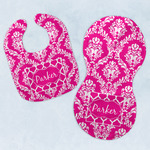 Moroccan & Damask Baby Bib & Burp Set w/ Name or Text