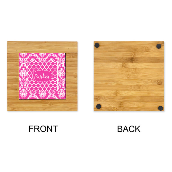 Moroccan & Damask Bamboo Trivet with 6" Tile - APPROVAL