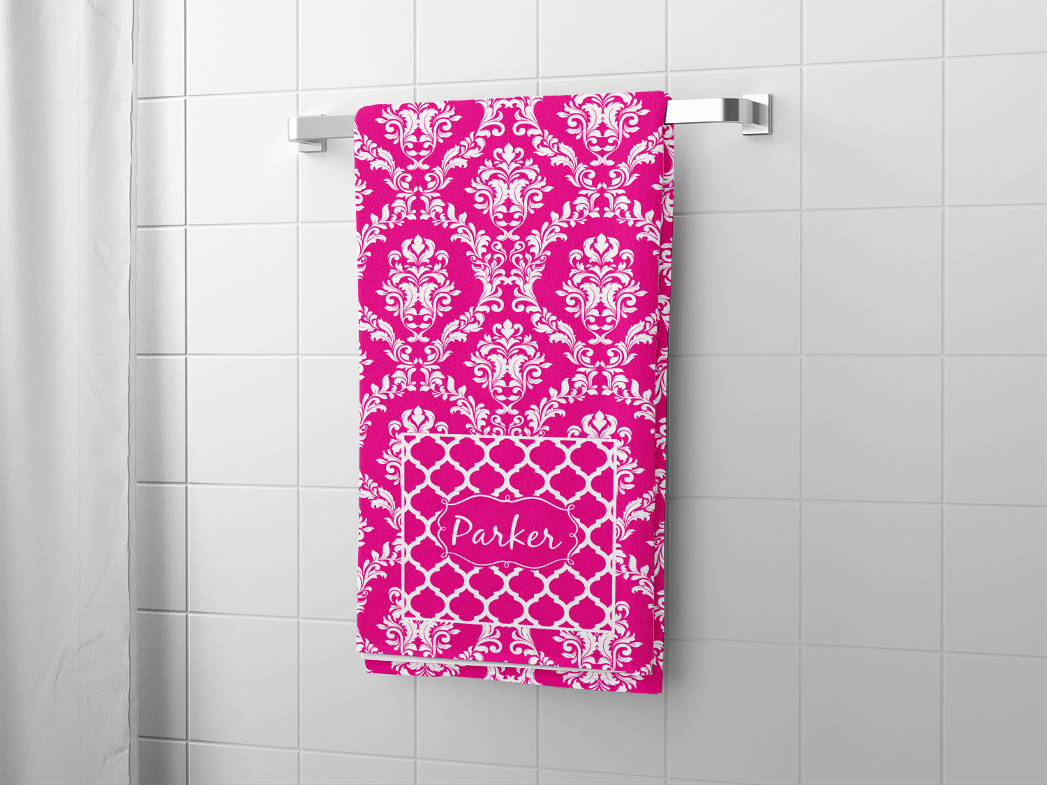 Custom Moroccan & Damask Bath Towel (Personalized) YouCustomizeIt