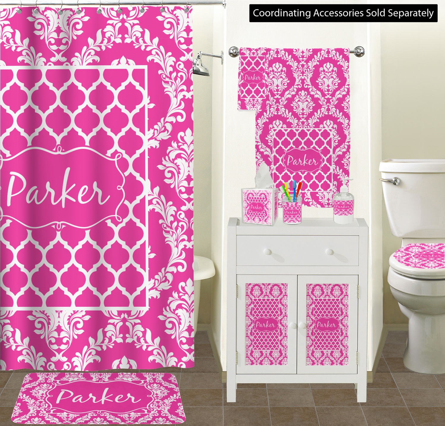 Custom Moroccan & Damask Bath Towel (Personalized) YouCustomizeIt