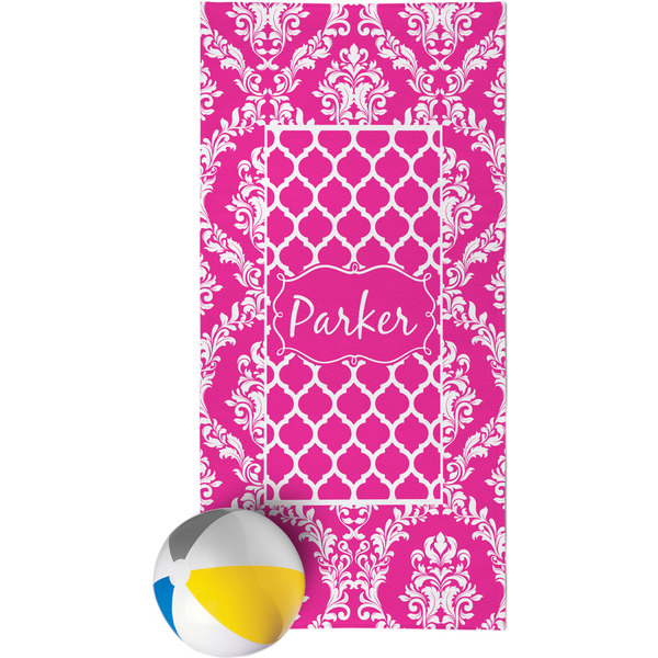 Custom Moroccan & Damask Beach Towel (Personalized)