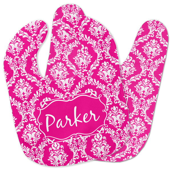 Custom Moroccan & Damask Baby Bib w/ Name or Text