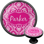 Moroccan & Damask Cabinet Knob (Black) (Personalized)