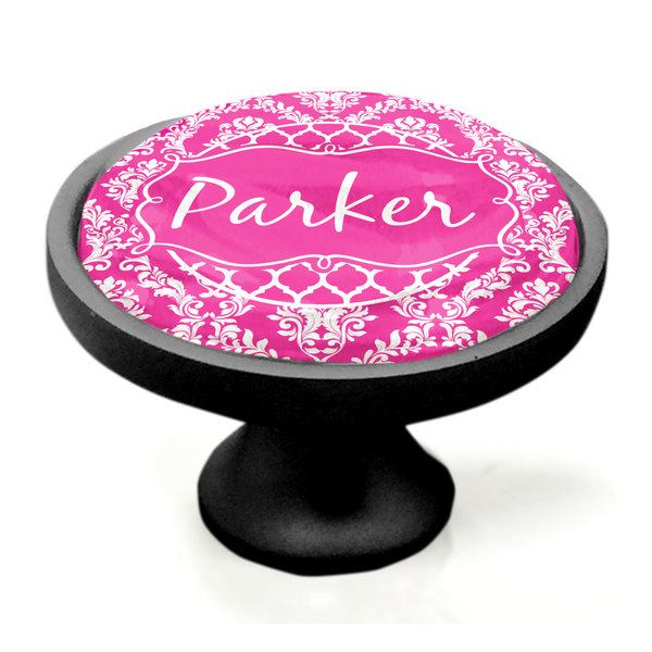 Moroccan & Damask Black Custom Cabinet Knob (Side)