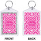 Moroccan & Damask Bling Keychain (Front + Back)