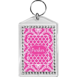 Moroccan & Damask Bling Keychain (Personalized)