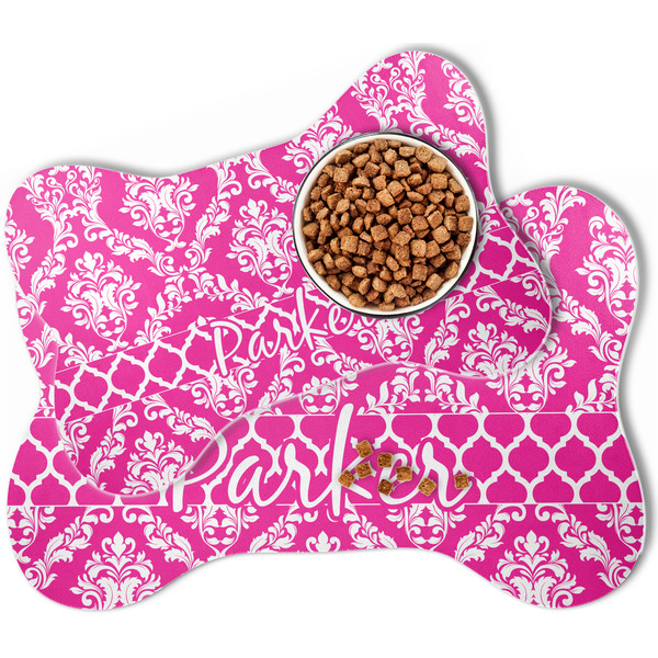 Moroccan & Damask Bone Shaped Dog Mats - MAIN