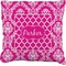 Moroccan & Damask Faux-Linen Throw Pillow 20" (Personalized)
