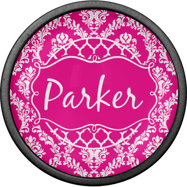 Moroccan & Damask Cabinet Knob - Black - Front