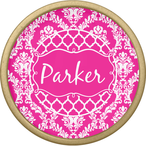 Moroccan & Damask Cabinet Knob - Gold - Front