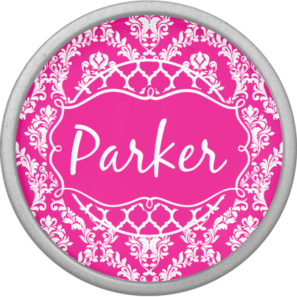 Moroccan & Damask Cabinet Knob - Nickel - Front