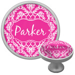 Moroccan & Damask Cabinet Knob (Silver) (Personalized)
