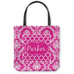 Moroccan & Damask Canvas Tote Bag - Small - 13"x13" (Personalized)