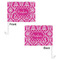 Moroccan & Damask Car Flag - 11" x 8" - Front & Back View