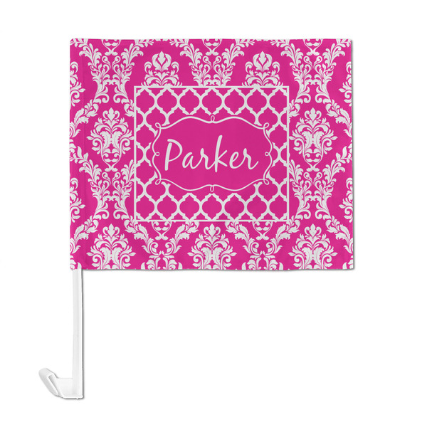 Moroccan & Damask Car Flag - Large - FRONT