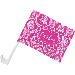Moroccan & Damask Car Flag - Small w/ Name or Text
