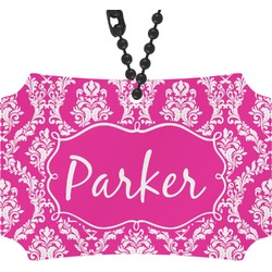 Moroccan & Damask Rear View Mirror Ornament (Personalized)