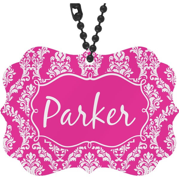Custom Moroccan & Damask Rear View Mirror Charm (Personalized)