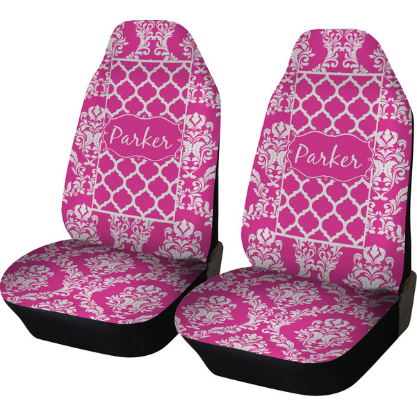 Custom Moroccan & Damask Car Seat Covers (Set of Two) (Personalized)