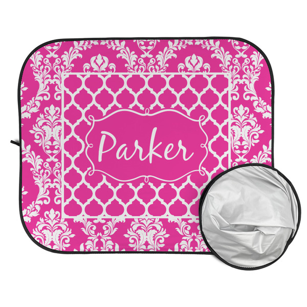 Moroccan & Damask Car Sun Shades - FOLDED & UNFOLDED