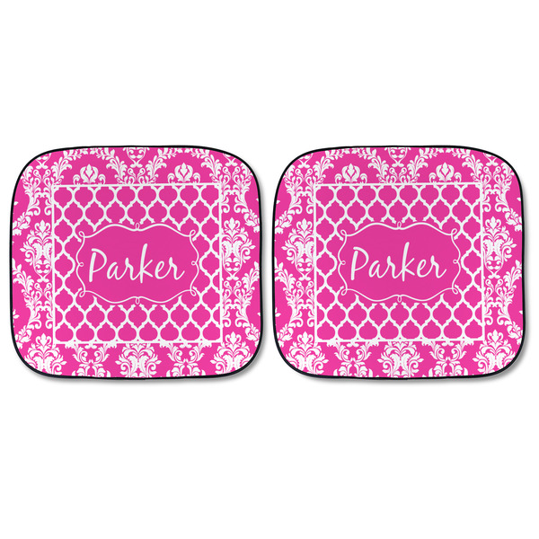 Moroccan & Damask Car Sun Shades - FRONT