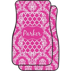 Moroccan & Damask Car Floor Mats (Front Seat) (Personalized)