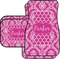 Moroccan & Damask Car Floor Mats Set - 2 Front & 2 Back (Personalized)