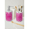 Moroccan & Damask Ceramic Bathroom Accessories - LIFESTYLE (toothbrush holder & soap dispenser)