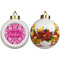 Moroccan & Damask Ceramic Christmas Ornament - Poinsettias (APPROVAL)