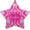 Moroccan & Damask Ceramic Flat Ornament - Star (Front)