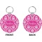 Moroccan & Damask Circle Keychain (Front + Back)