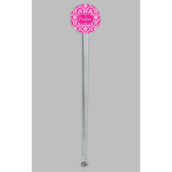 Moroccan & Damask Clear Plastic 7" Stir Stick - Round - Single Stick